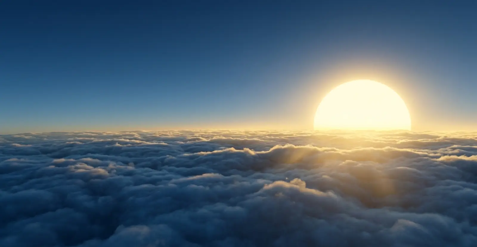 Sunrise above the clouds